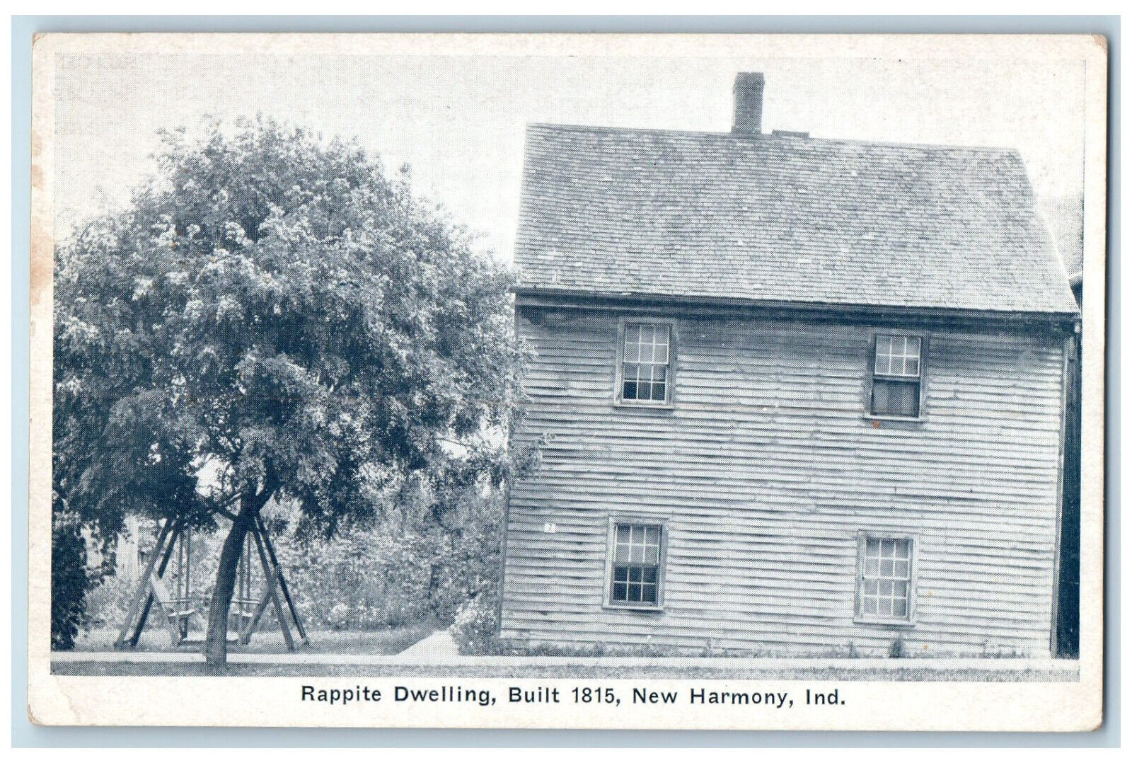 c1920's Rappite Dwelling New Harmony Indiana IN Unposted Antique Postcard