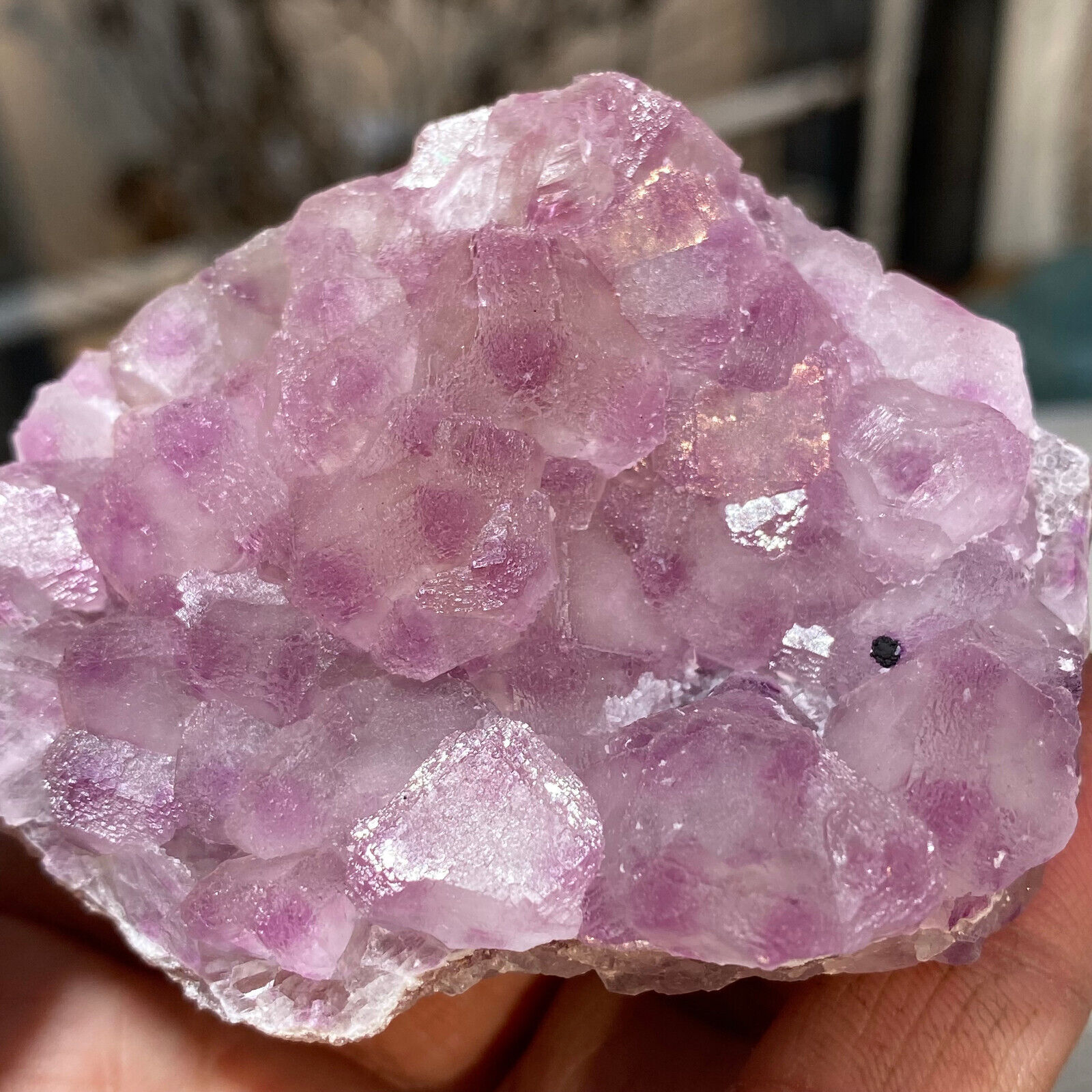 200g Rare Pink Rose Fluorite Cube Particle Gemstone Quartz Crystal Specimen Heal