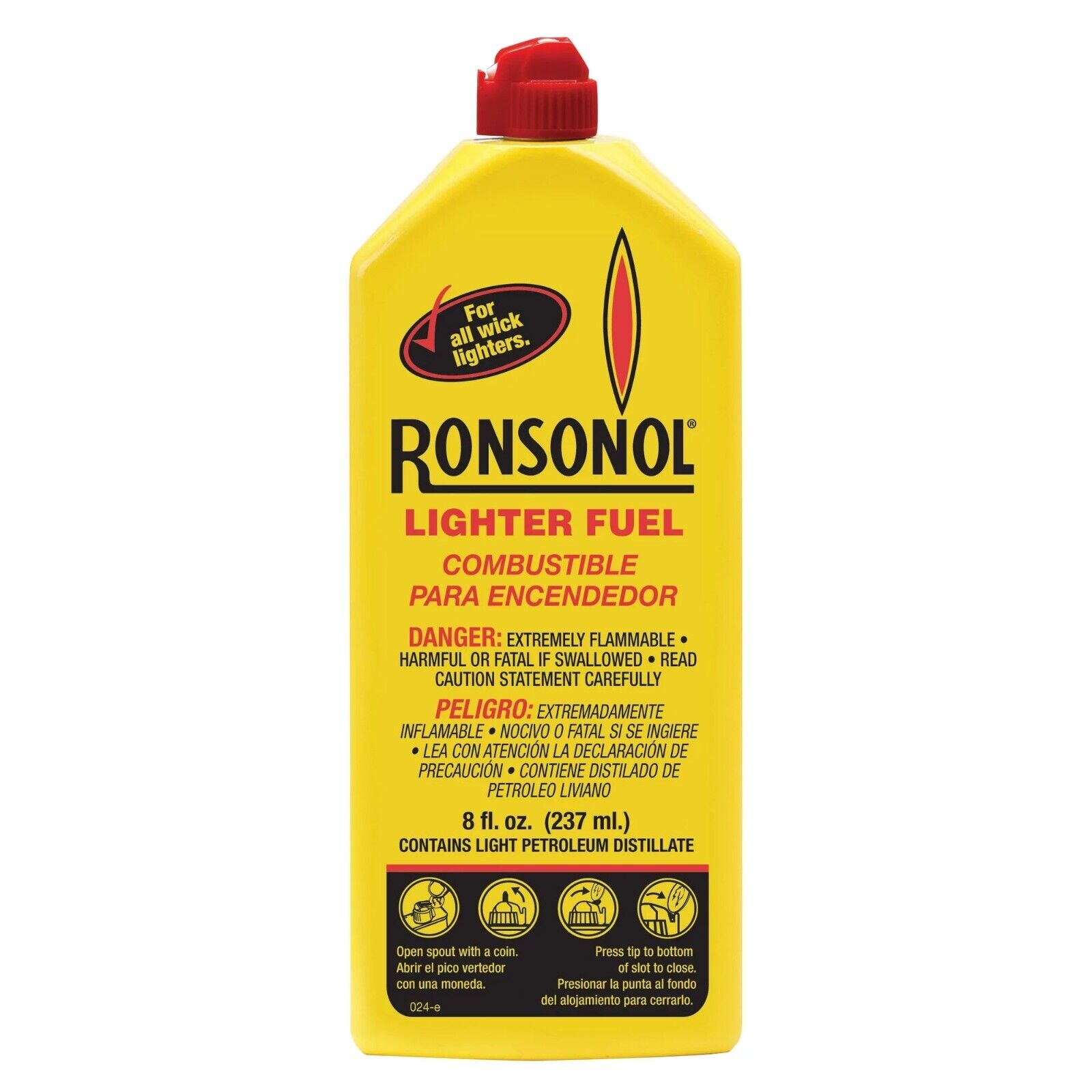 Ronson 8 Ounces Ronsonol Lighter Fuel for Wick Pocket oil Lighters ZIPPO STAR