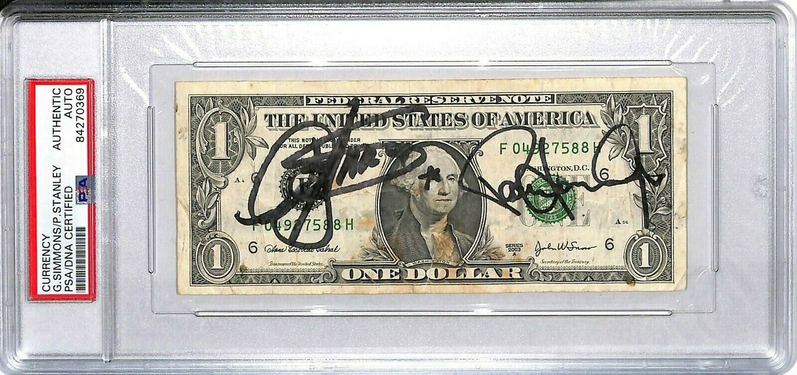 GENE SIMMONS & PAUL STANLEY Signed Auto \