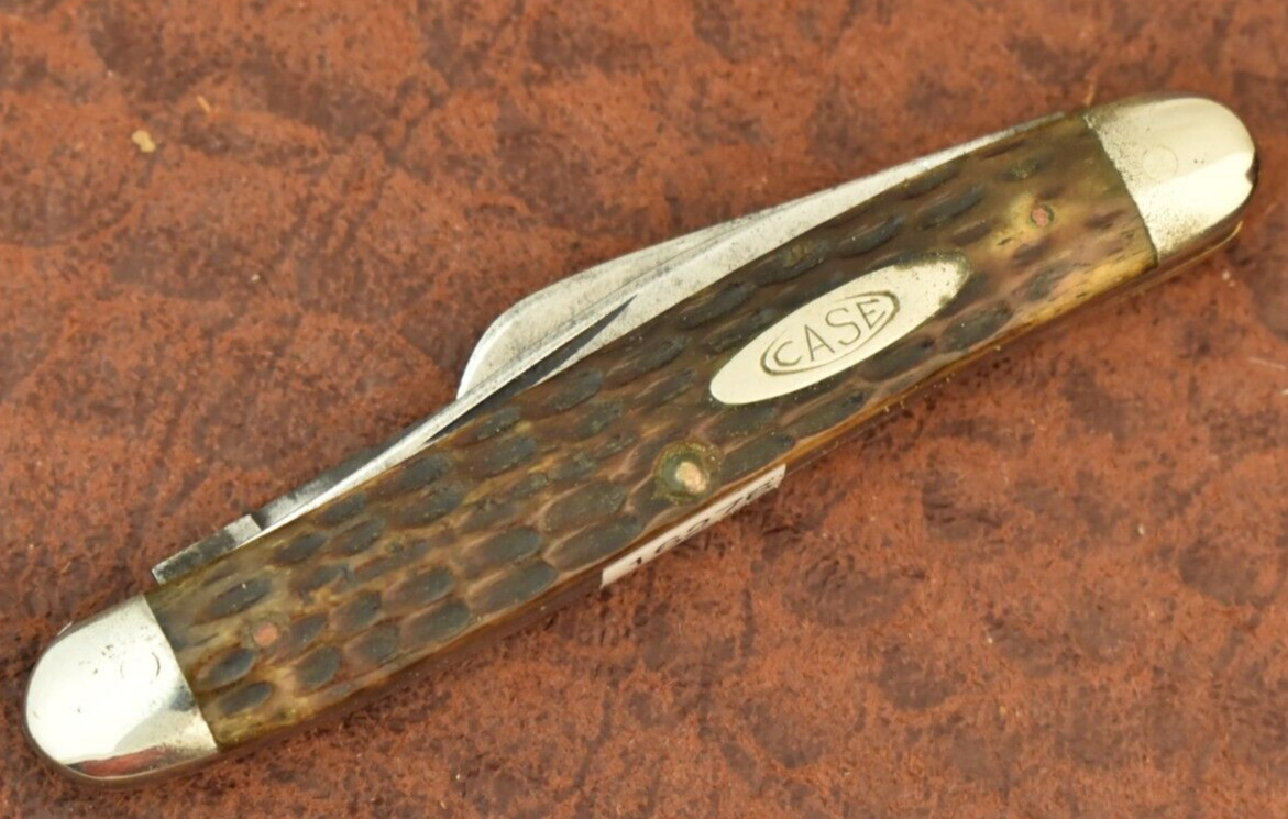 VINTAGE CASE TESTED XX 1920-1940 GREEN BONE STOCKMAN KNIFE NICE (16276)