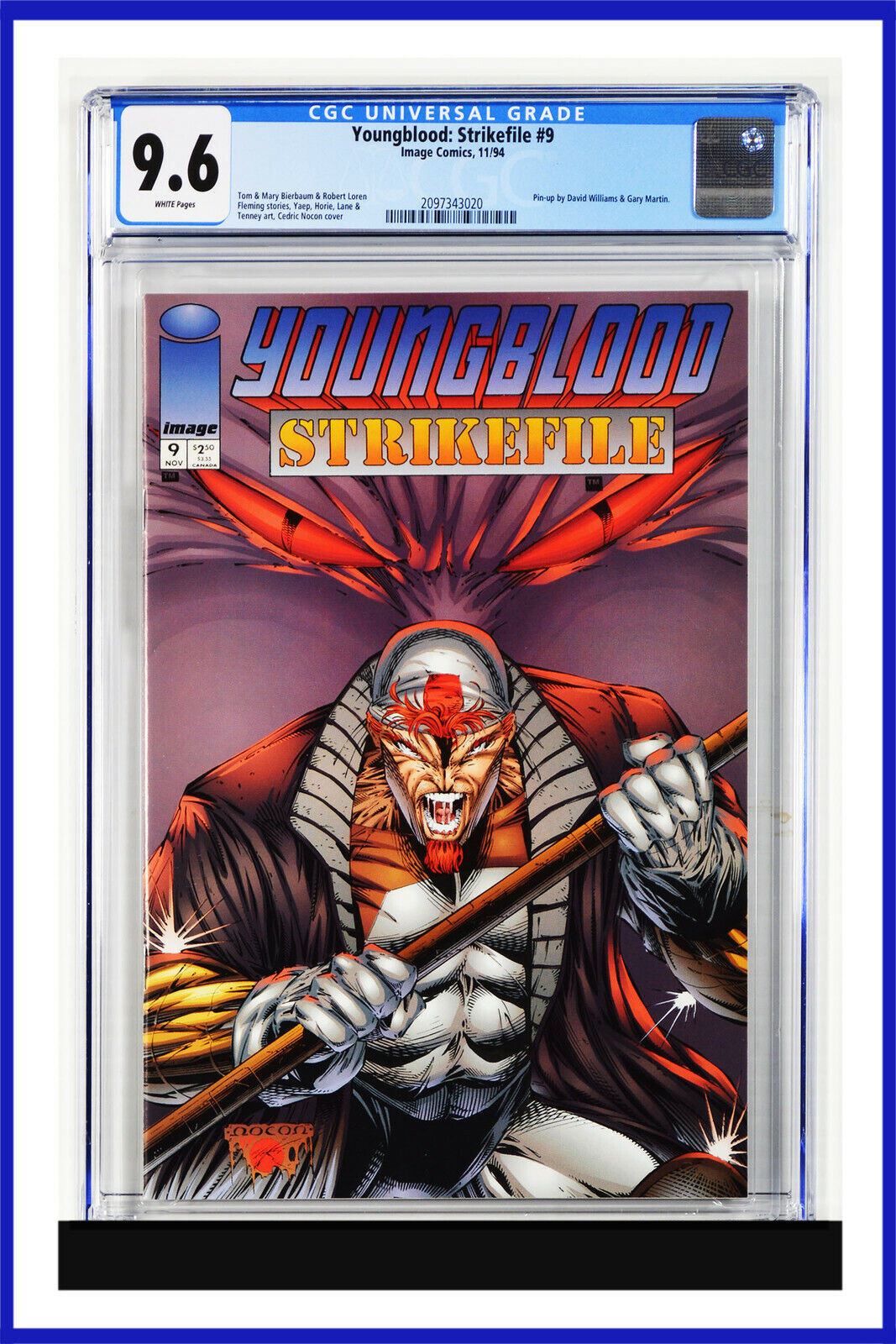 Youngblood Strike File #9 CGC Graded 9.6 Image November 1994 Comic Book.