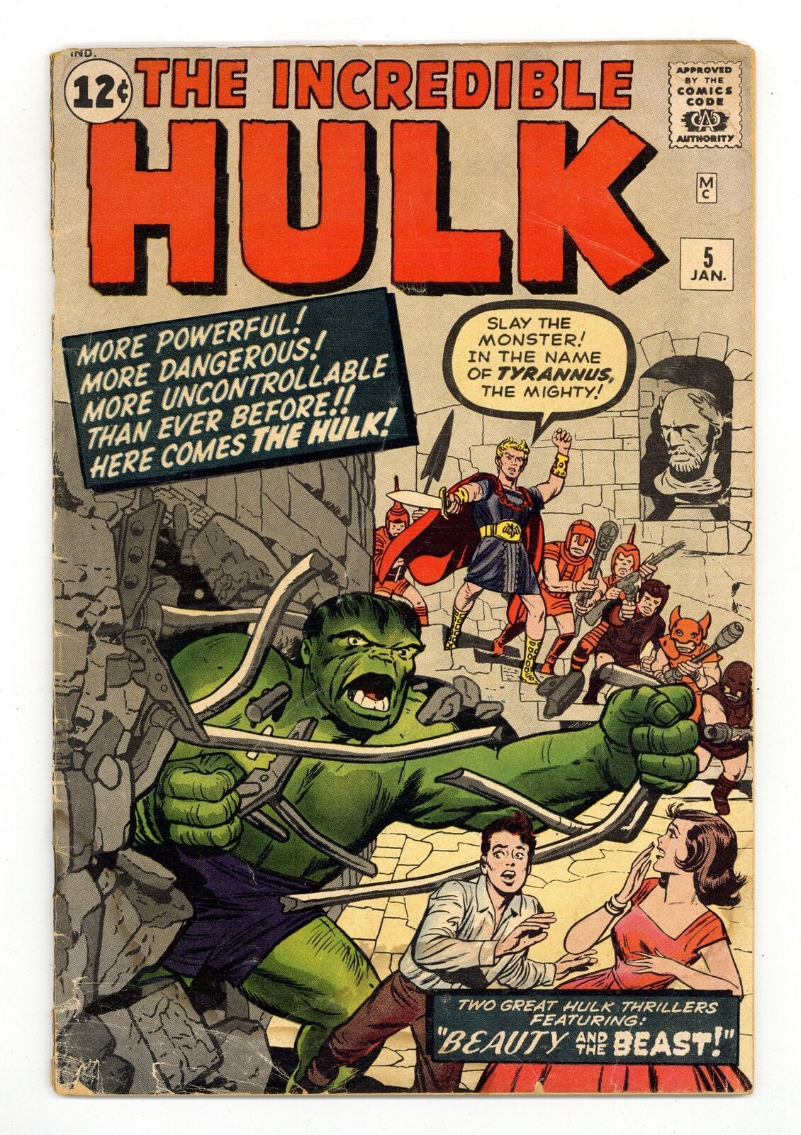 Incredible Hulk #5 GD- 1.8 1963
