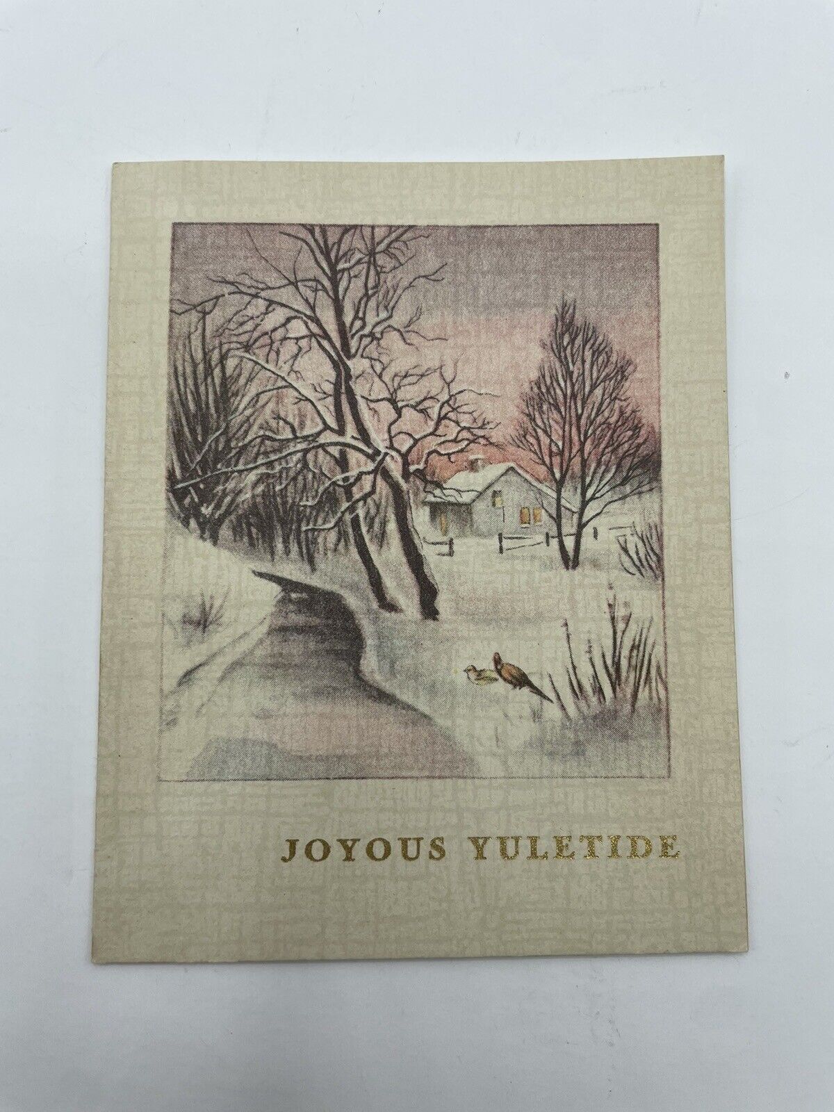 Joyous Yuletide Vintage Christmas Greeting Card A9