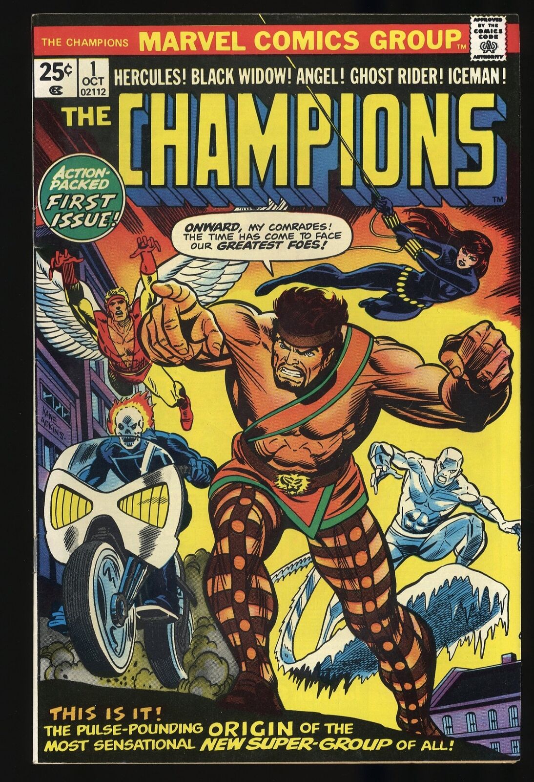 Champions (1975) #1 VF/NM 9.0 Ghost Rider Black Widow Hercules Marvel 1975
