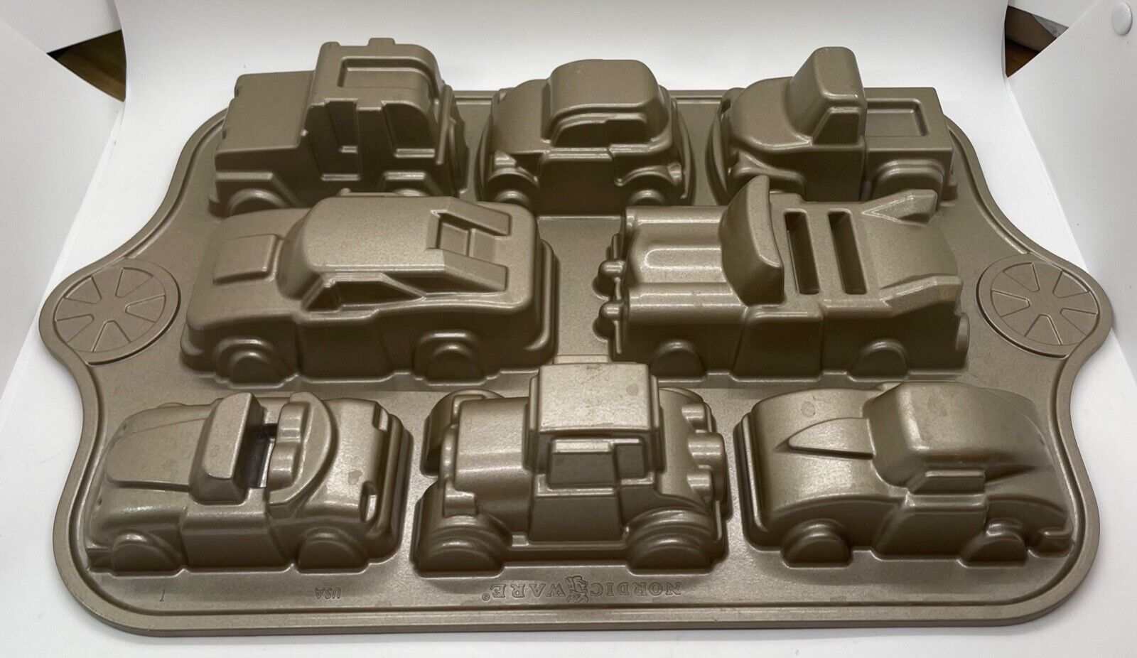 Nordic Ware Sweet Rides Classic Car Cupcake Pan Mold - Holds 5 Cups Made in USA