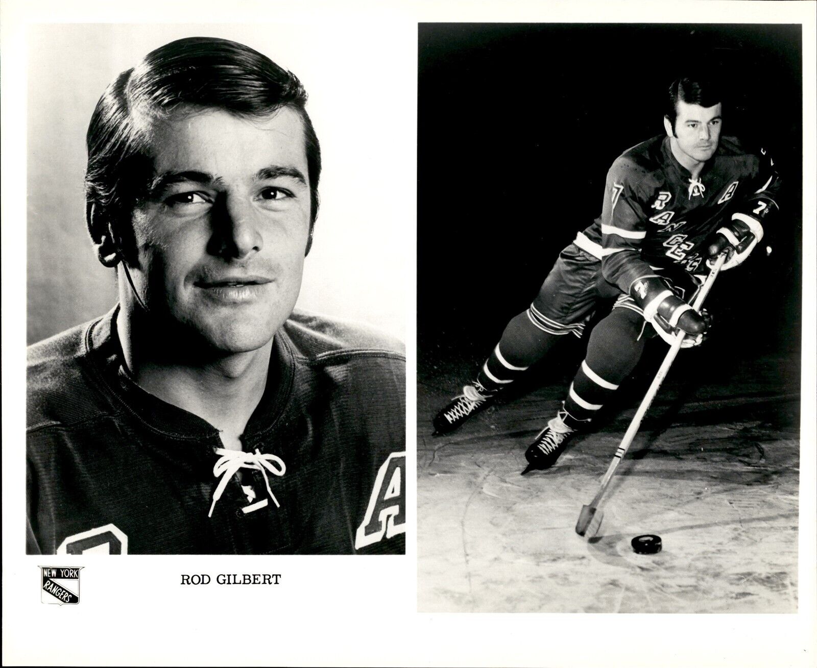 PF17 Original Photo ROD GILBERT 1960-78 NEW YORK RANGERS NHL HOCKEY RIGHT WING
