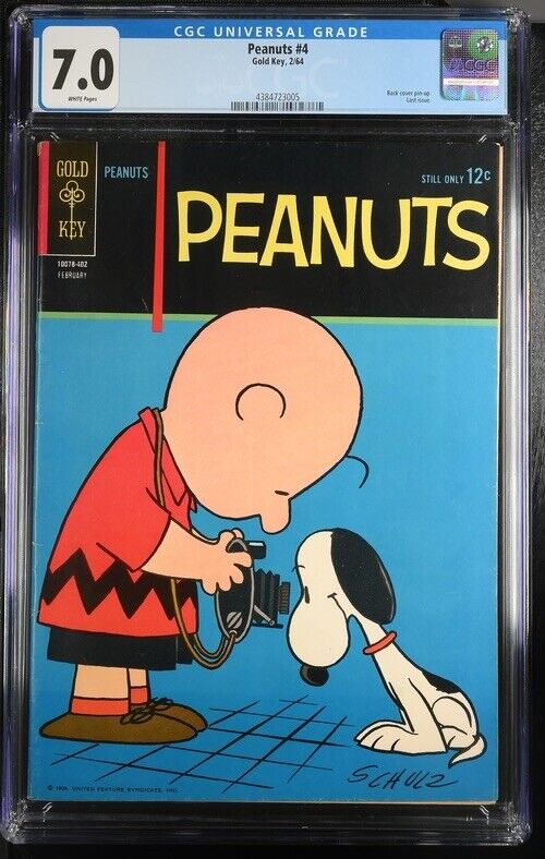 Peanuts #4 Comic CGC 7 Gold Key 2/64