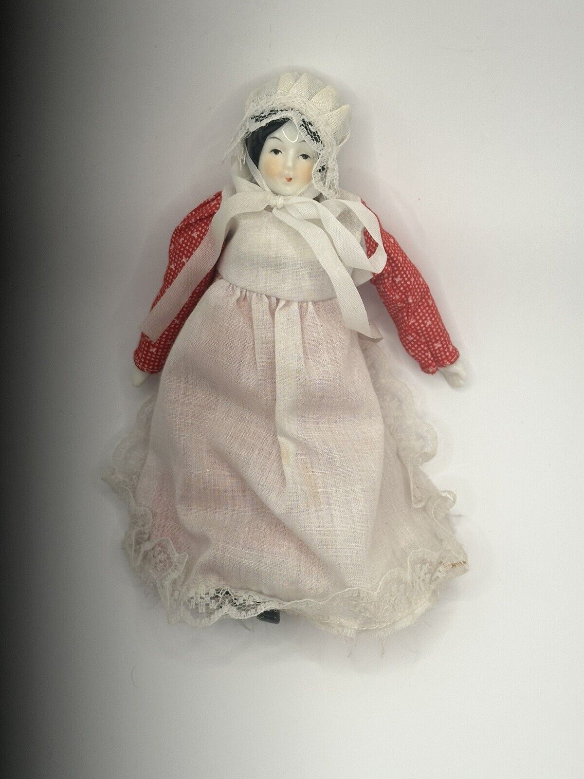 Vintage Porcelain Japanese Bisque Doll Ornament 