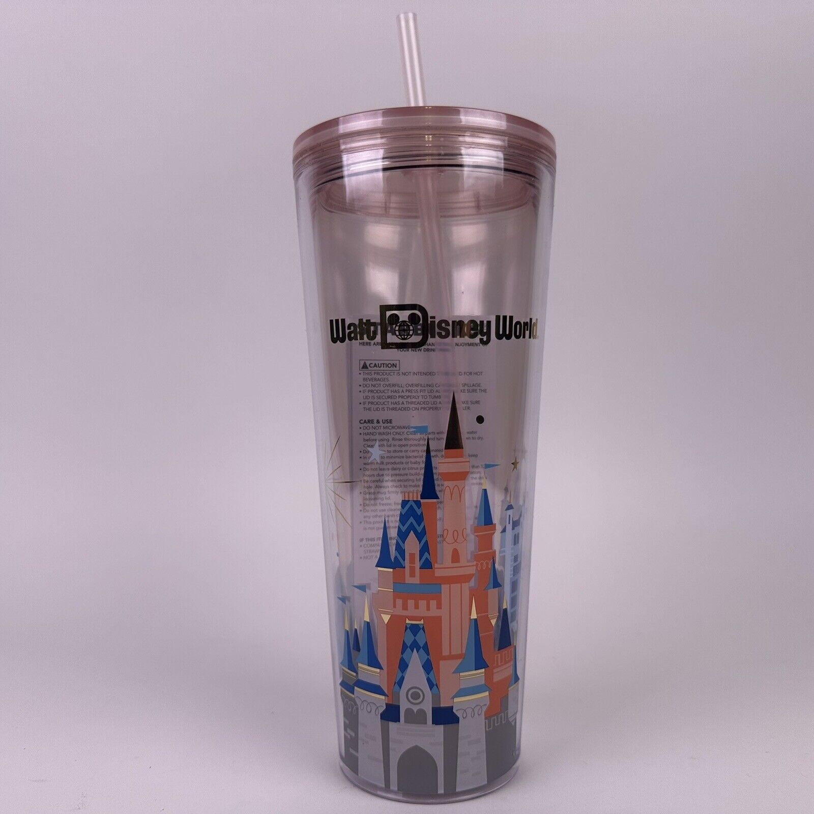 Walt Disney World Starbucks Cinderella Castle Four Parks Tumbler Cup