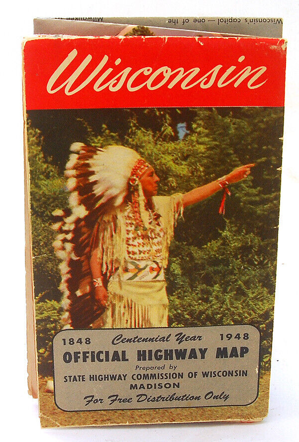 1948 Wisconsin Official Highway Map