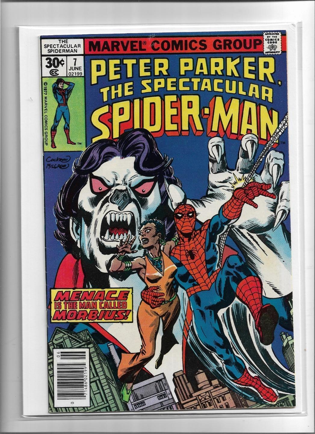 THE SPECTACULAR SPIDER-MAN #7 1977 VERY FINE+ 8.5 3150 MORBIUS