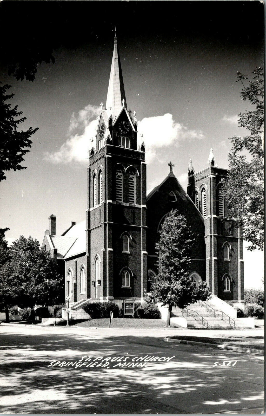Springfield Minnesota St Paul's Church RPPC Postcard 