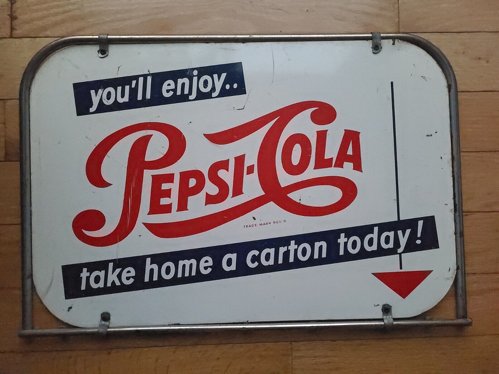1940\'s (?) Metal Pepsi Cola Rack Topper