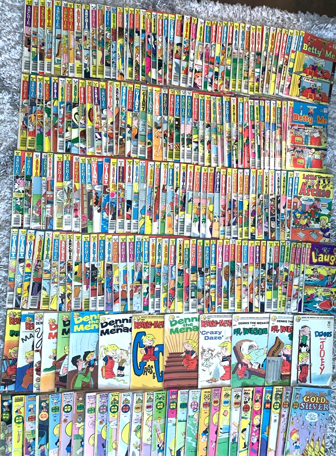 Over 200 Assorted Comic Books Archie Series, Jughead, Dennis The Menace & More
