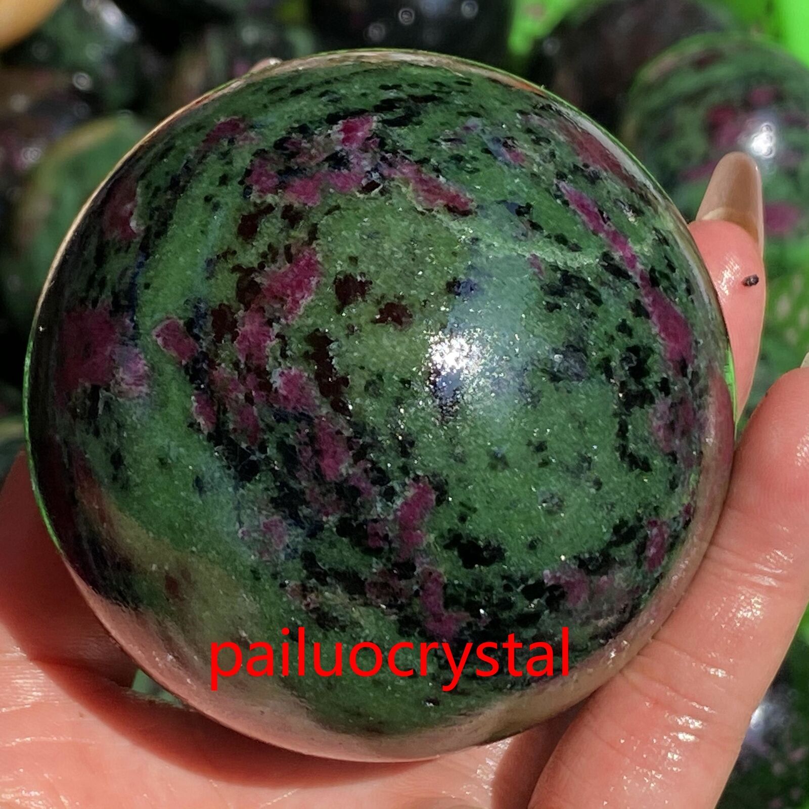 55mm+ Natural Zoisite Ball Quartz Crystal Sphere Reiki Healing Gem 1pc