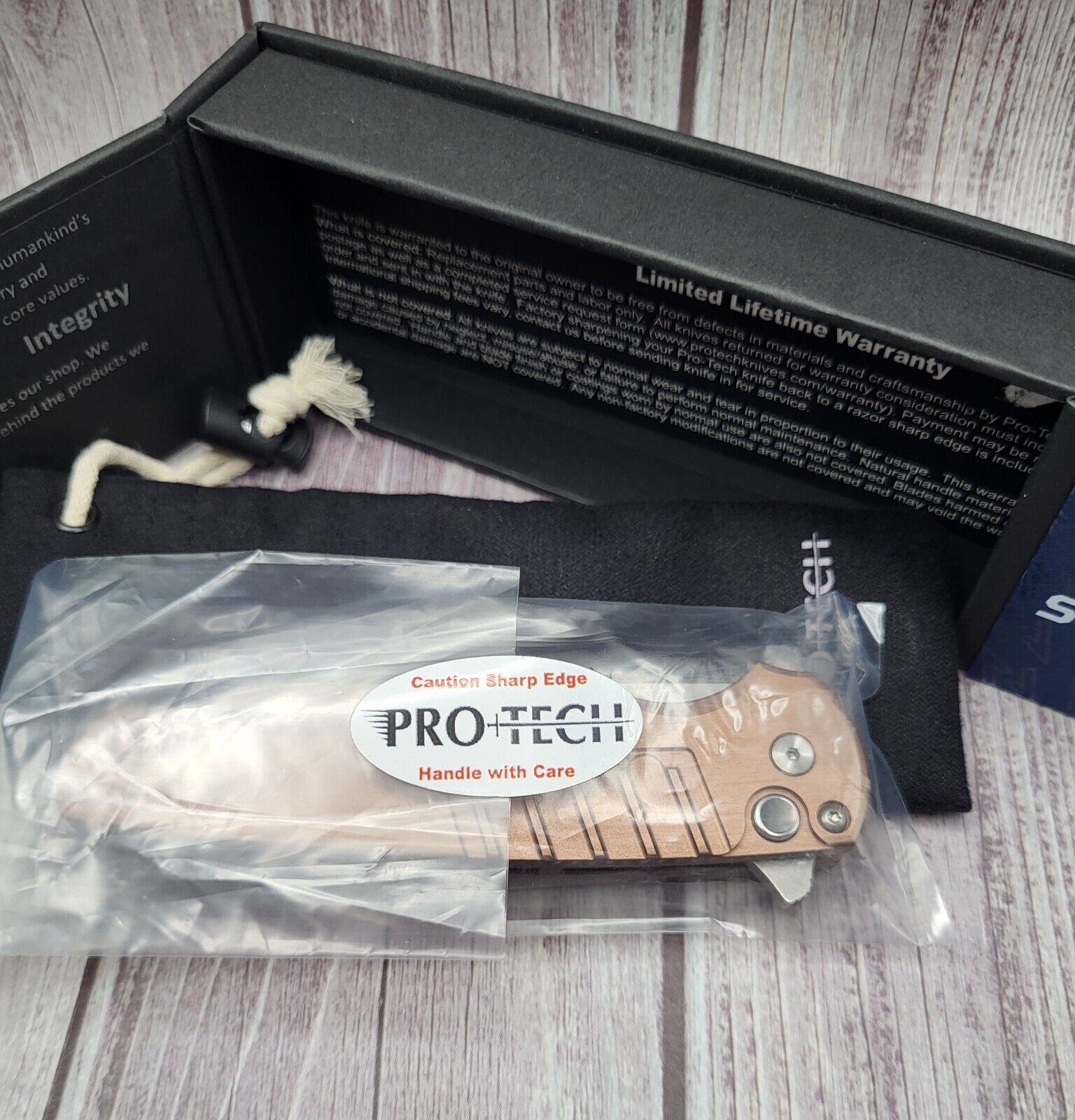 NIB Pro-Tech Staccato Malibu 2011 Burnt Copper Stainless Knife Limited Edition
