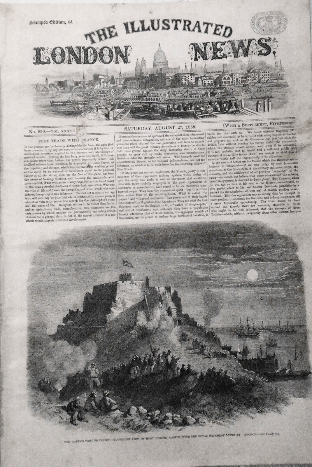 The Illustrated London News, August 27, 1859 - Army of Italy in Paris; fetes etc