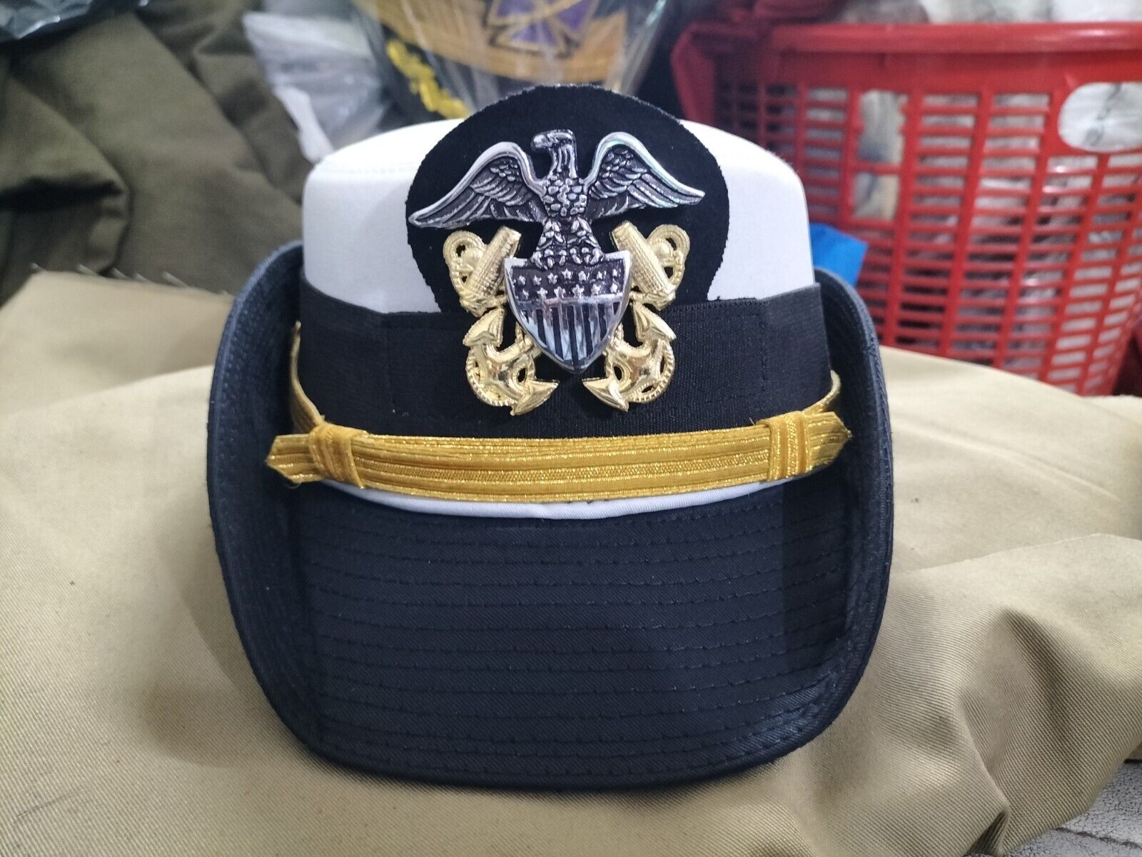 US United States Navy Women Hat Military Officer Uniform Cap ALL SIZE AVAILABLE