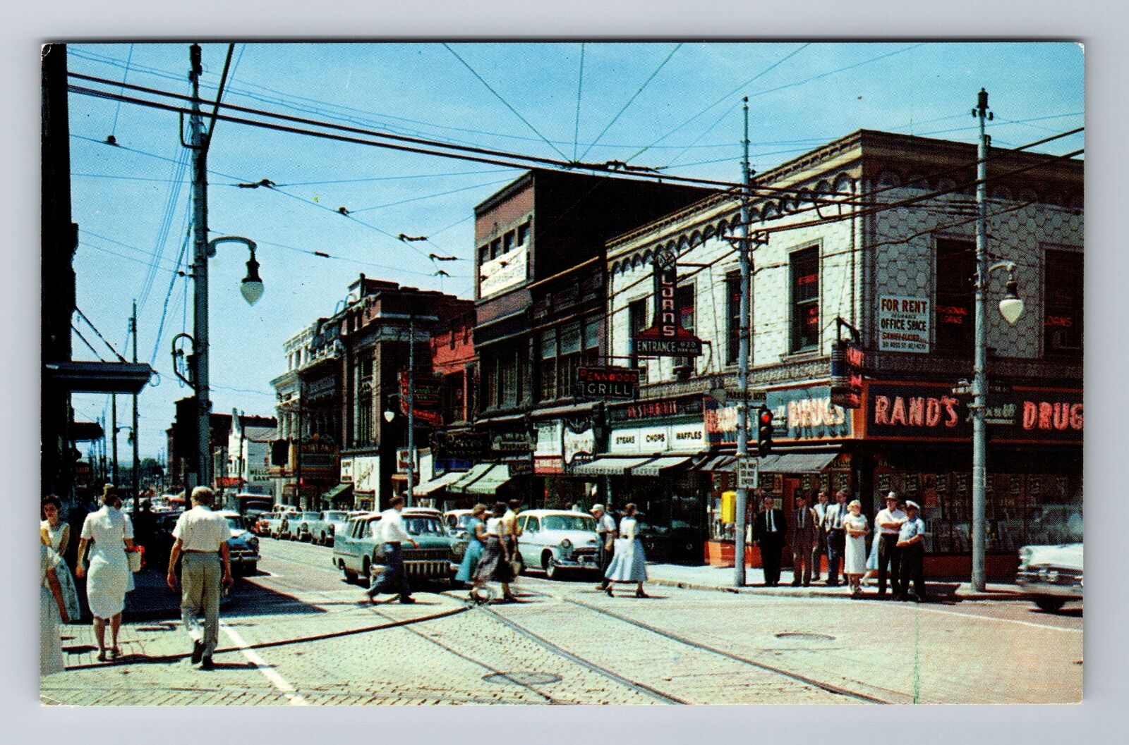 Wilkinsburg PA-Pennsylvania, View Of Street Corner, Antique, Vintage Postcard