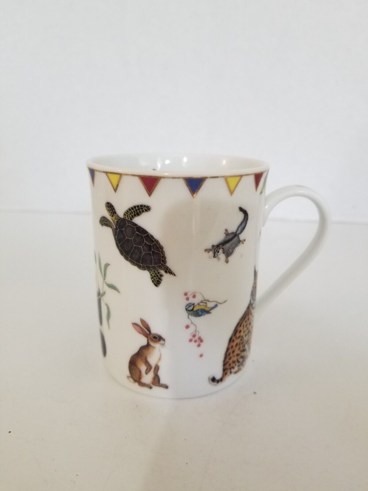 Lynn Chase Cup Coffee Hot Tea Harmony 1998 Animals Sea Creatures Flag And...