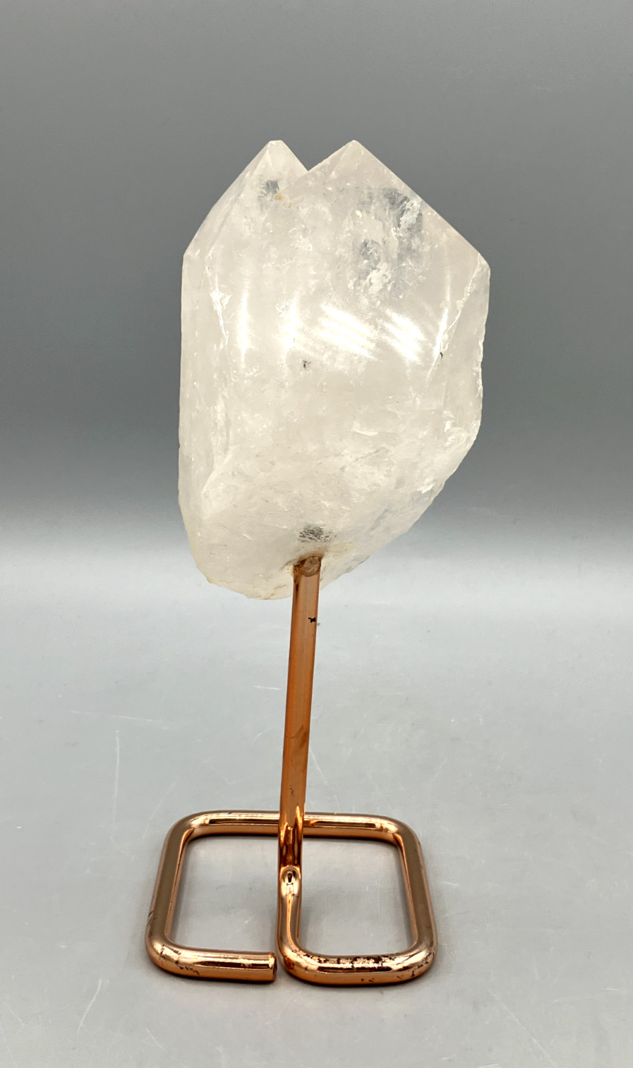 Double or Twin Quartz Crystal Mounted on Copper Base