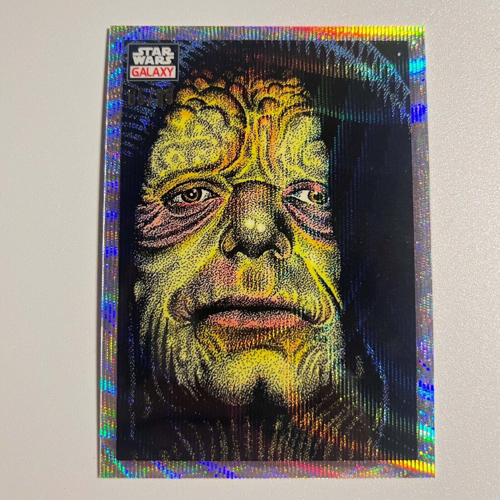 2023 Topps Chrome Star Wars Galaxy #10 THE EMPEROR UP CLOSE Wave /99