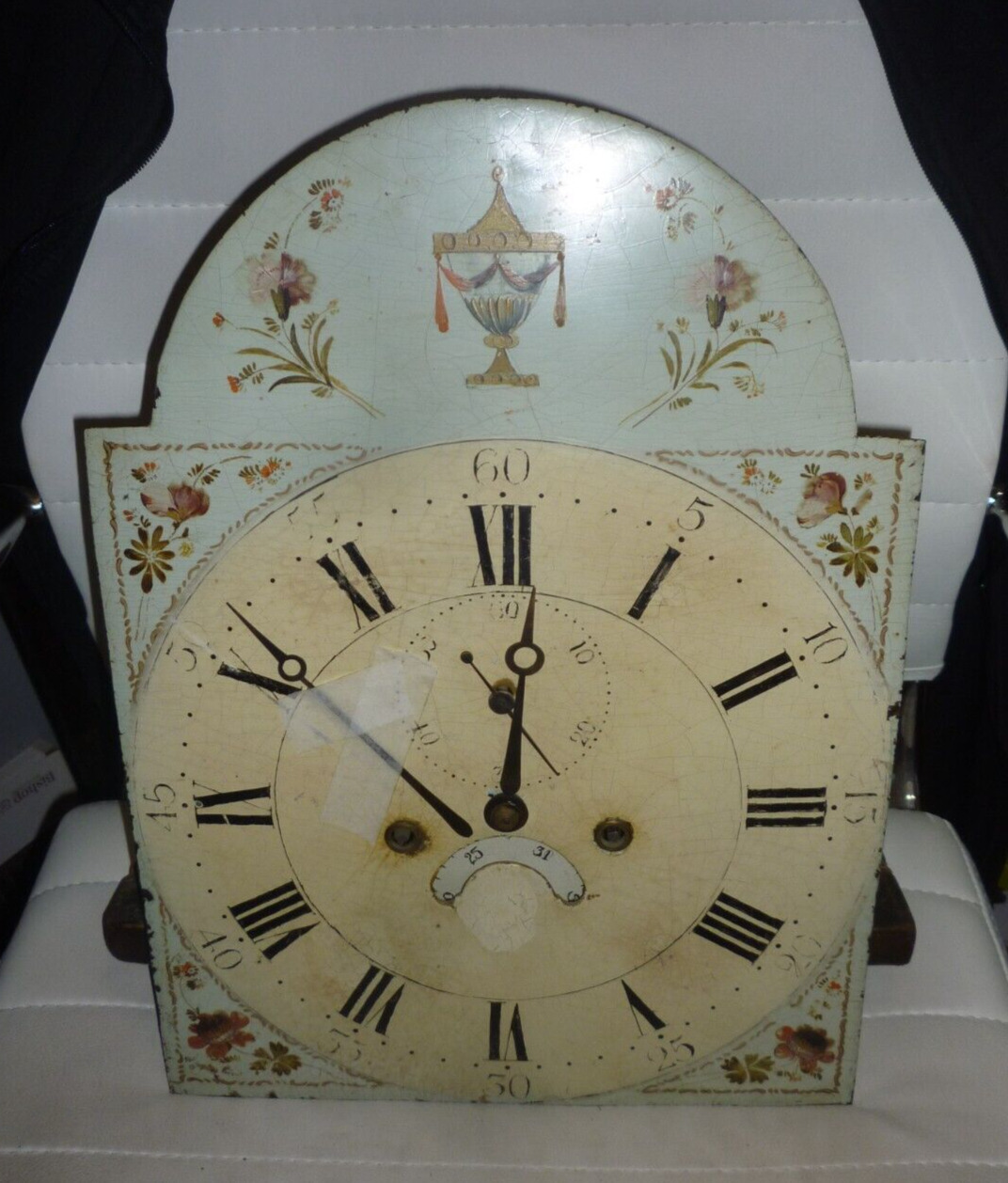 Antique 8 Day Longcase Movement And Dial 12ins X 16.5ins