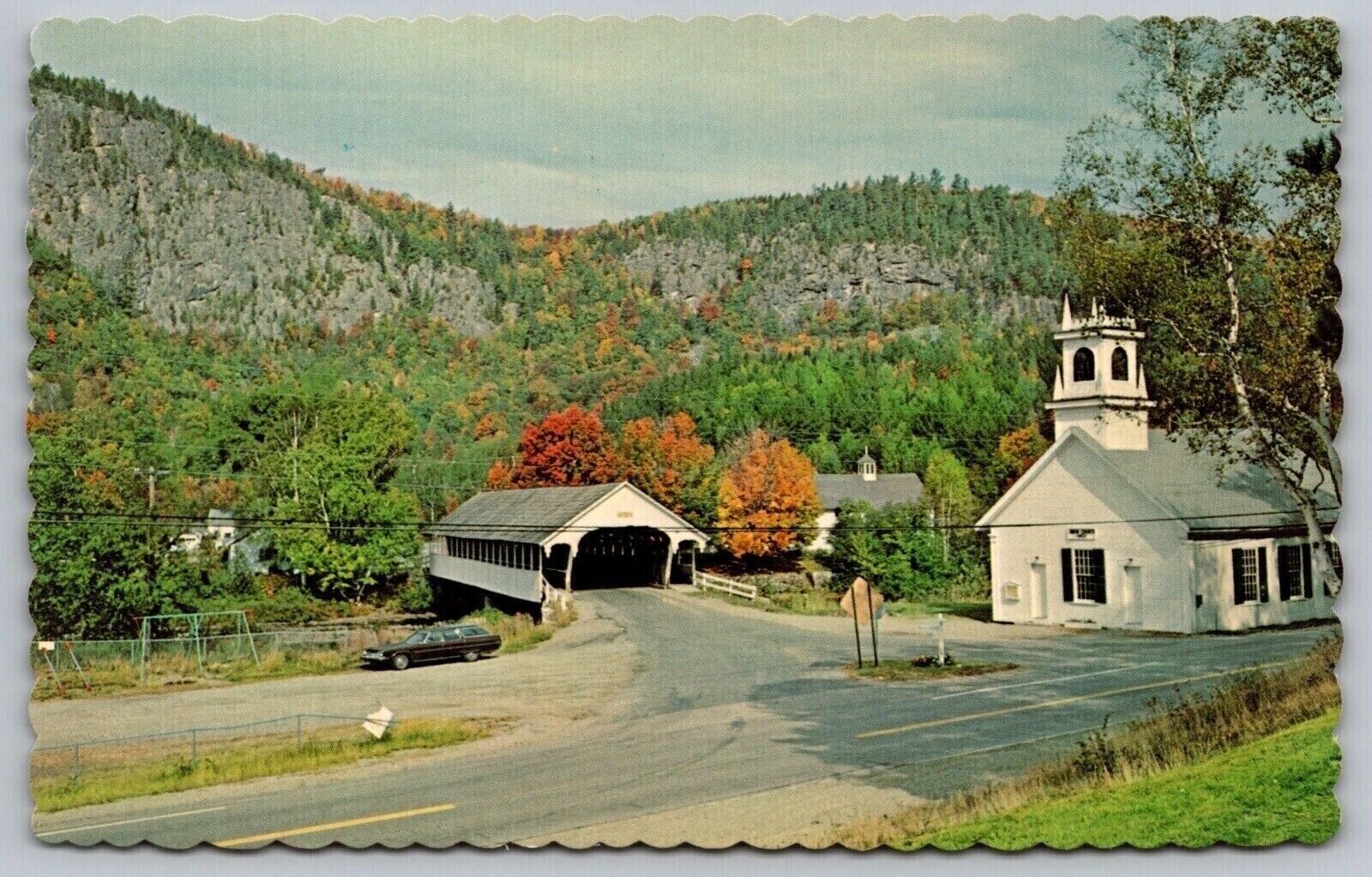 Stark New Hampshire Upper Ammonoosuc River Devils Slide Mountains VNG Postcard