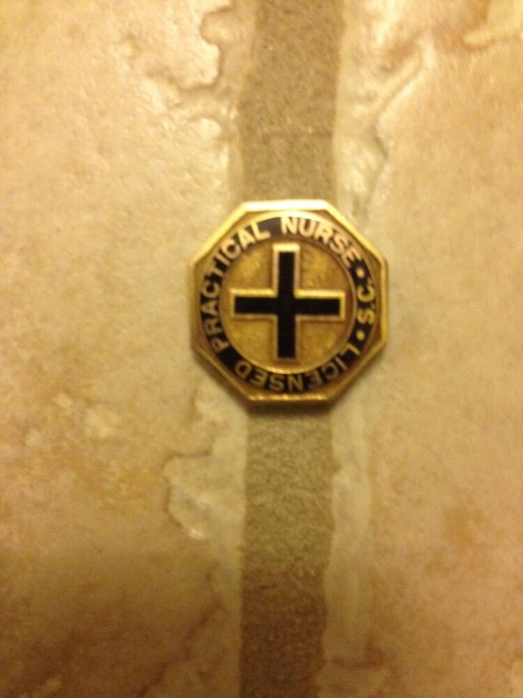 South Carolina Licensed Practical Nurse 10K Karat Solid Gold Pin Pinback