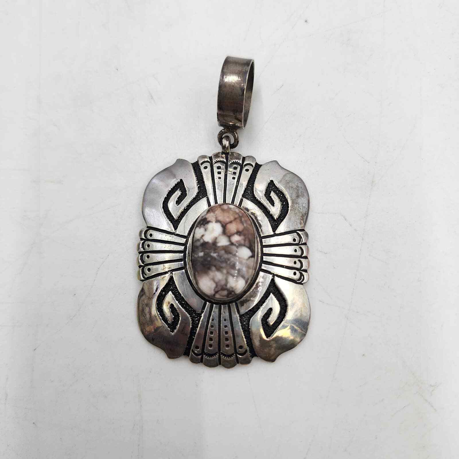 Vintage Native American Thomas Singer Sterling Silver Necklace Pendant 
