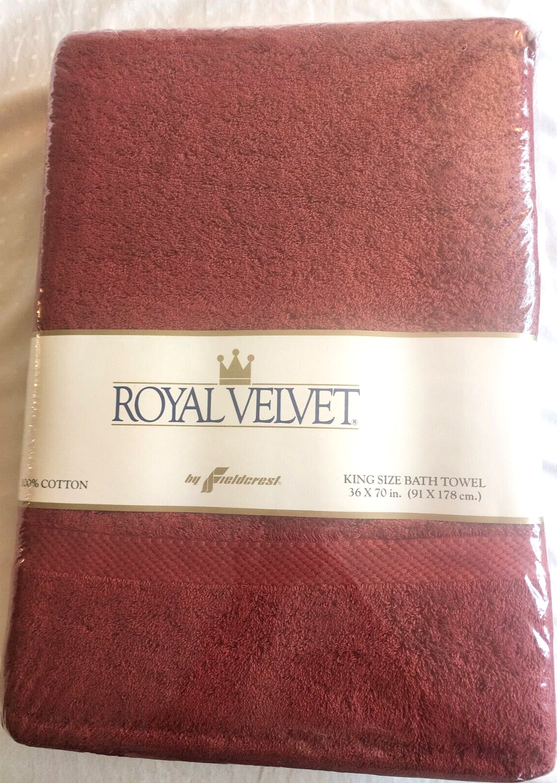 Vintage Royal Velvet by Fieldcrest 100% Cotton King Size Bath Towel New Sealed