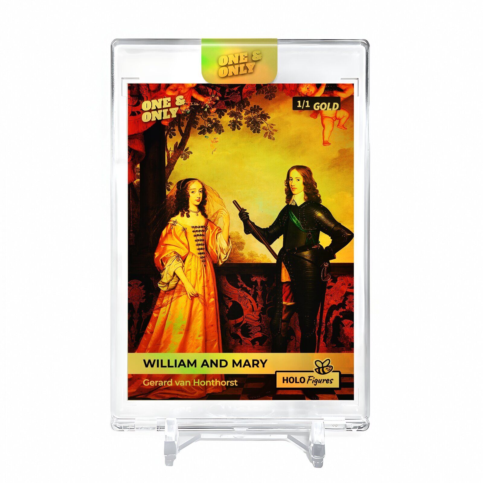 WILLIAM AND MARY Gerard van Honthorst Holo Gold Card 2023 GleeBeeCo #WLGR-G 1/1