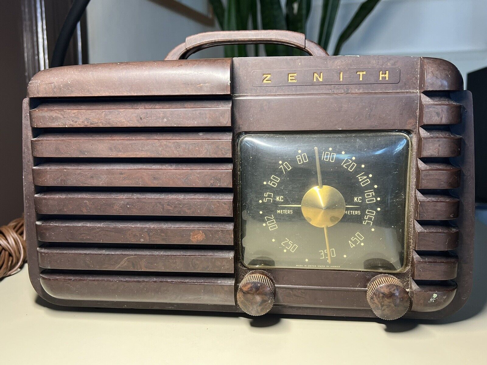 Antique 1942 Zenith Model 6D612 Vintage Tube Working AM Radio WORKS