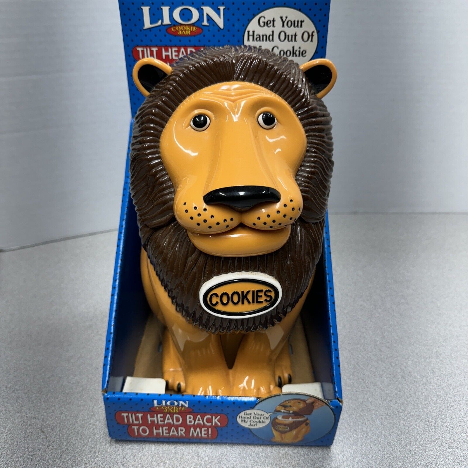 Vintage The Original Lion Cookie Jar Roaring Talking Lion 2000 Never Used New