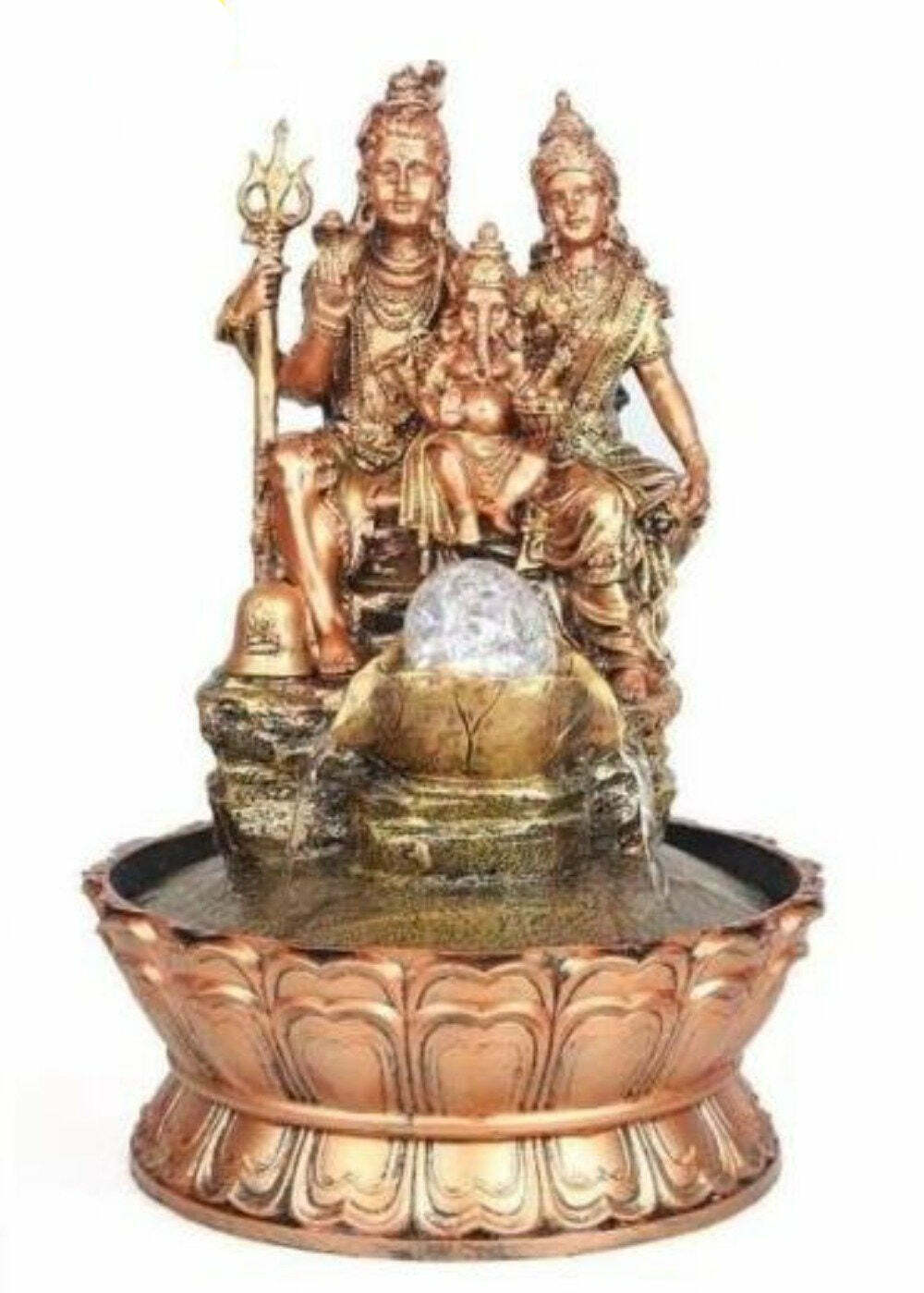 Beautifully Crafted Lord Shiv and Parvati Water Fountain