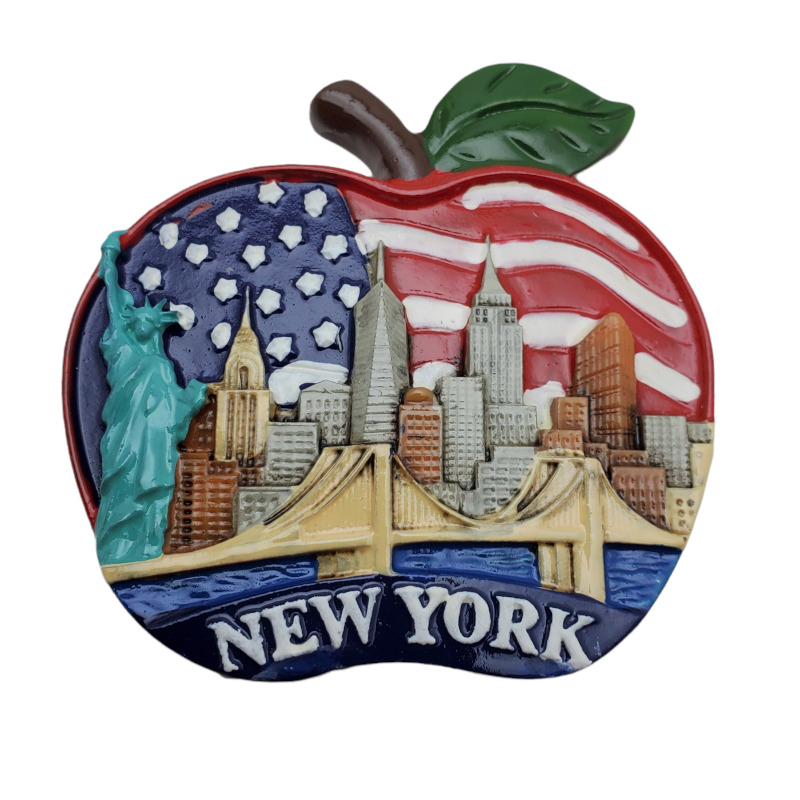 New York City Fridge Magnet Souvenir Liberty Empire State Big Apple NYC Country