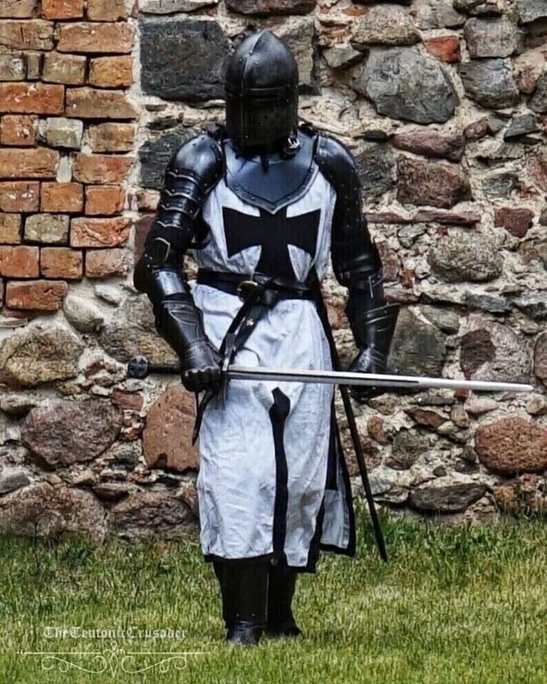 Medieval Black Templar Knight Full Body Set Armor Cosplay Halloween Armor