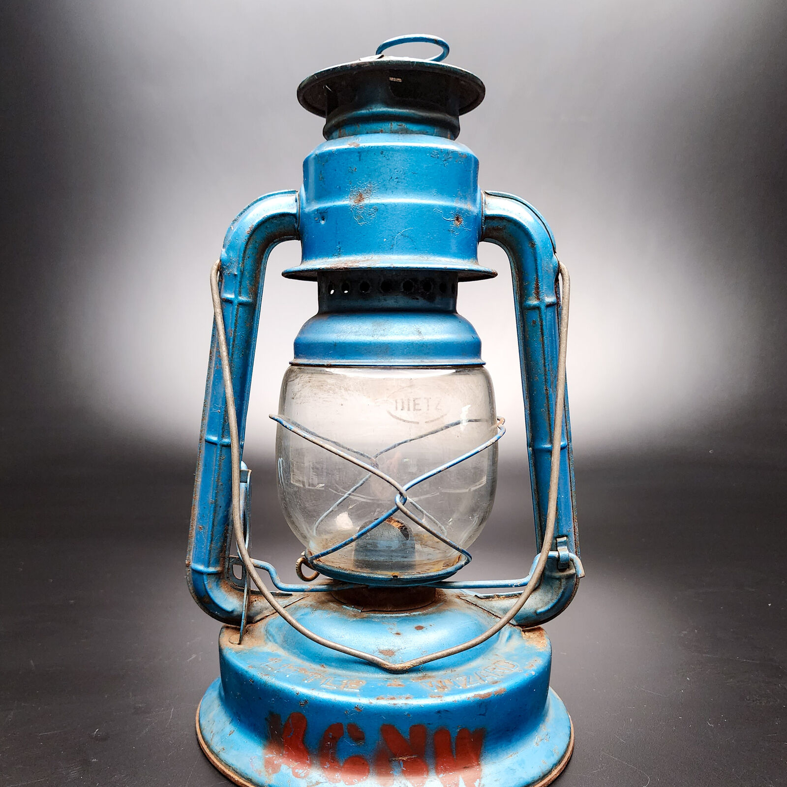 Dietz Lantern Little Wizard No. 1 Blue Glass 12\