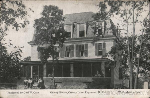 1922 Raymond,NH Onway House,Onway Lake Rockingham County New Hampshire Postcard
