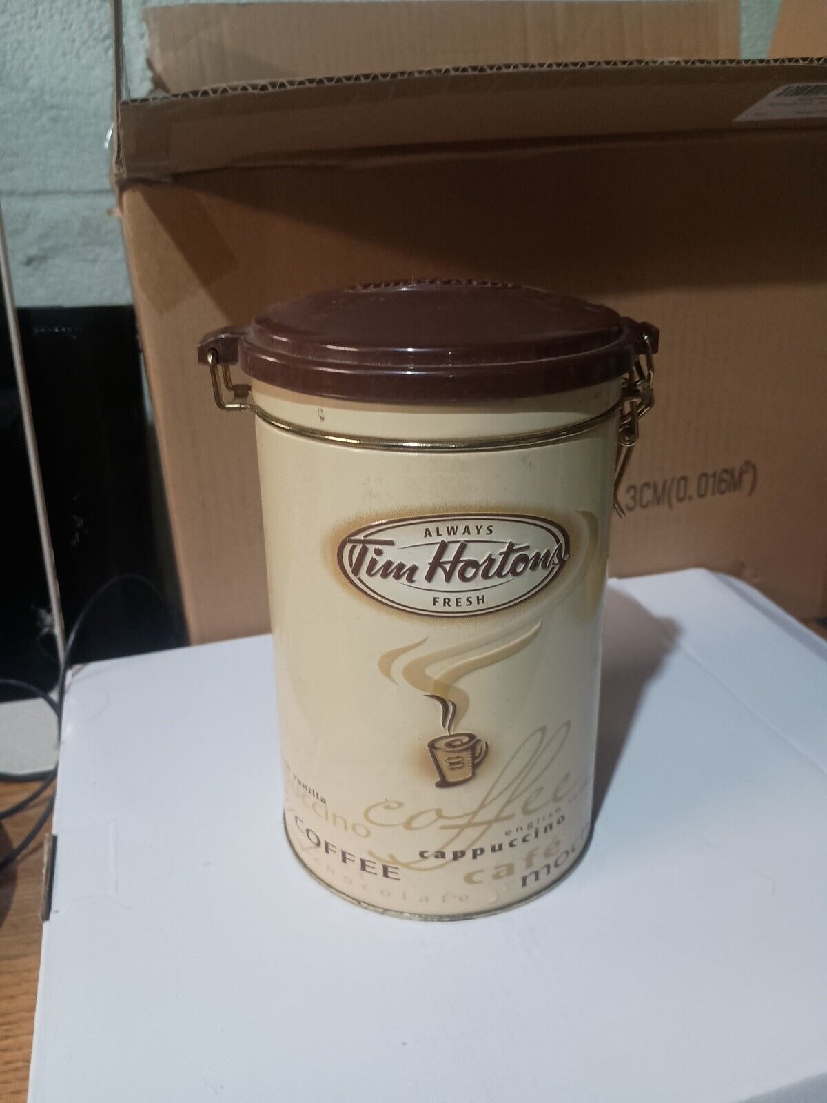 New Tim Horton\'s Tin Coffee Metal Canister Limited Edition #006 Always Fresh