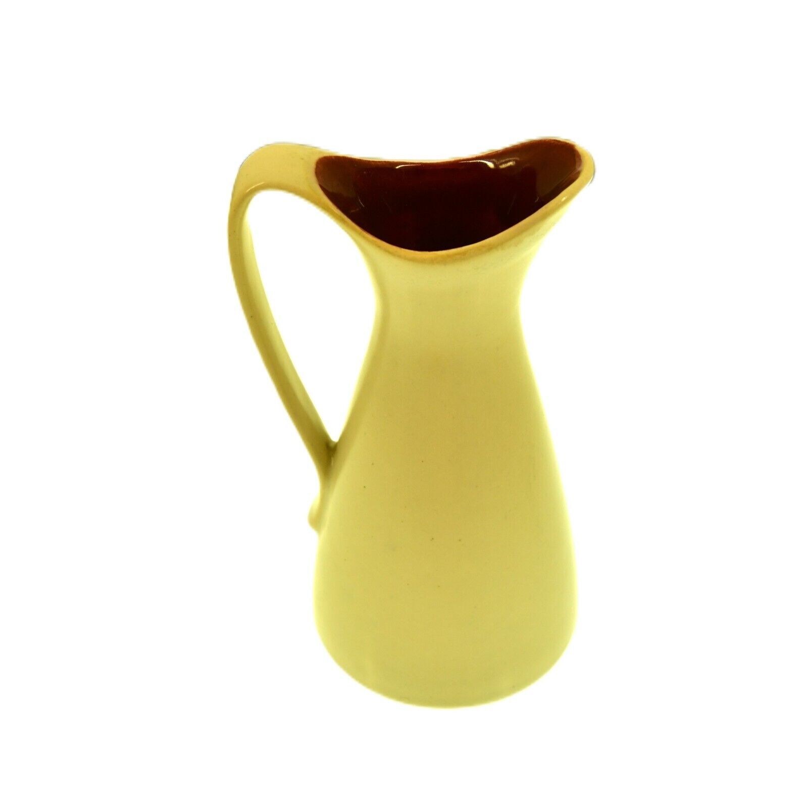Mid century beige stoneware Pitcher milk cream oil art deco  vase  decor  gift