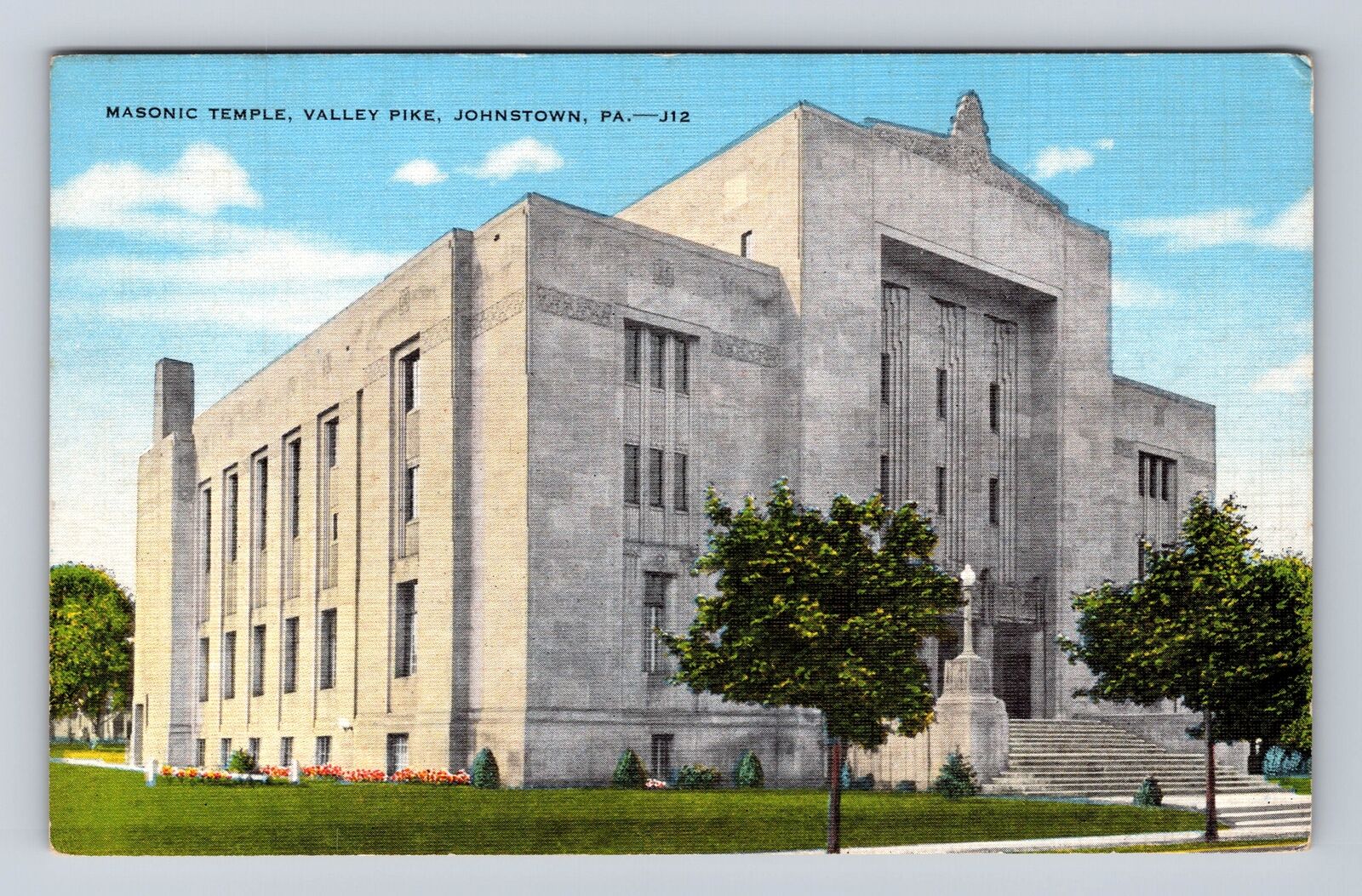 Johnstown PA-Pennsylvania, Valley Pike Masonic Temple, Antique Vintage Postcard