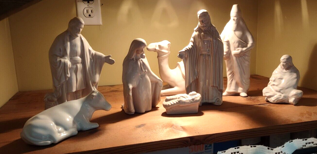 FRANKOMA Pottery Nativity Set of 8 Collectable Pieces