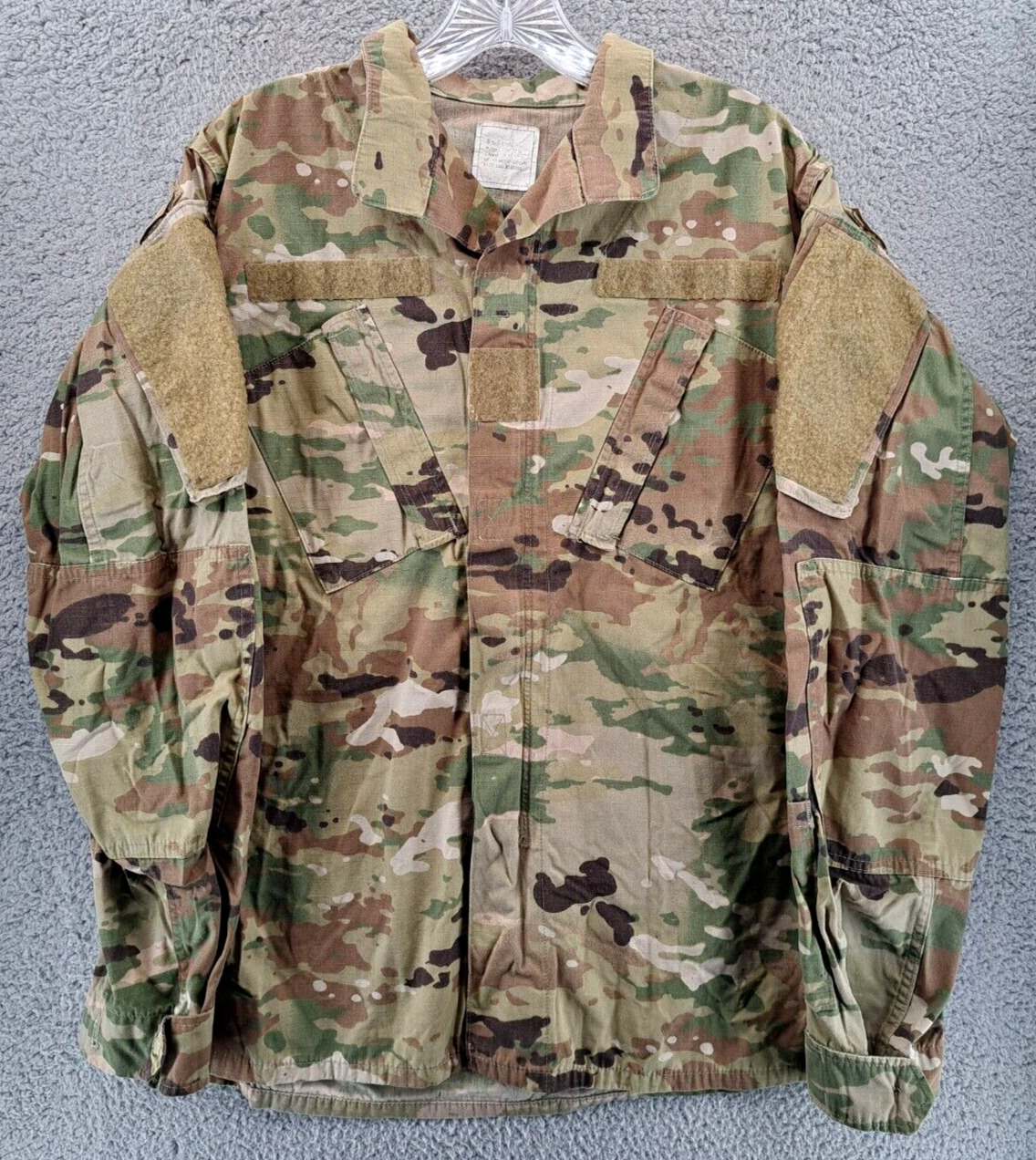 USGI Army Combat Coat Jacket Unisex Size Small Long Flame Resistant Camoflauge