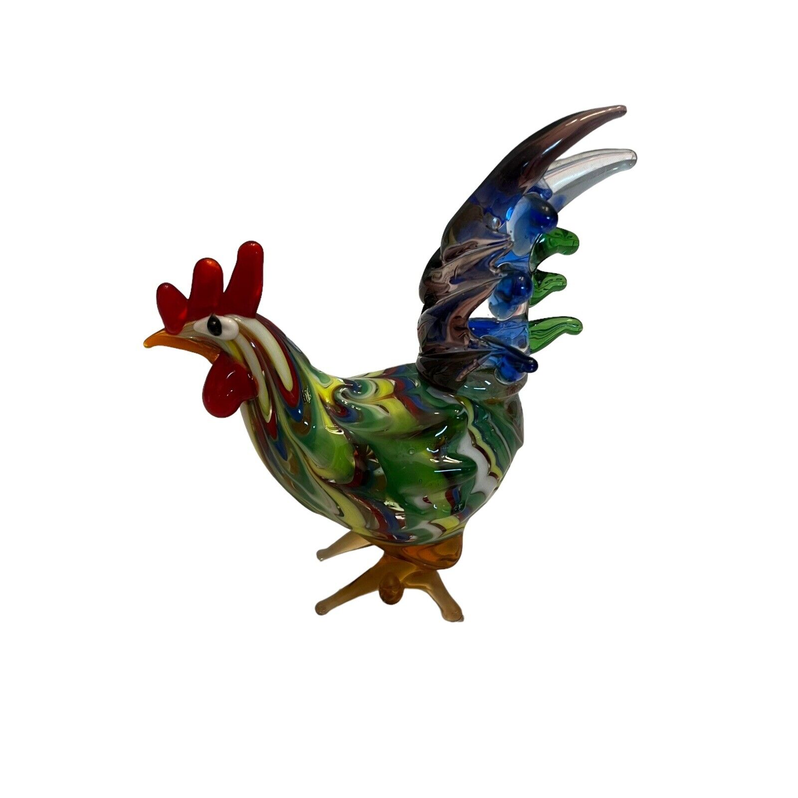 Fitz And Floyd Glass Menagerie Rooster Figurine 3” Country Farm Decor No Flaws