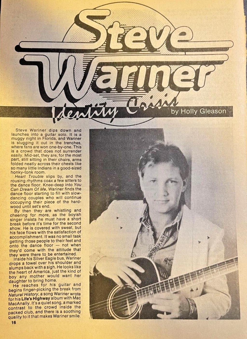 1987 Country Music Performer Steve Wariner