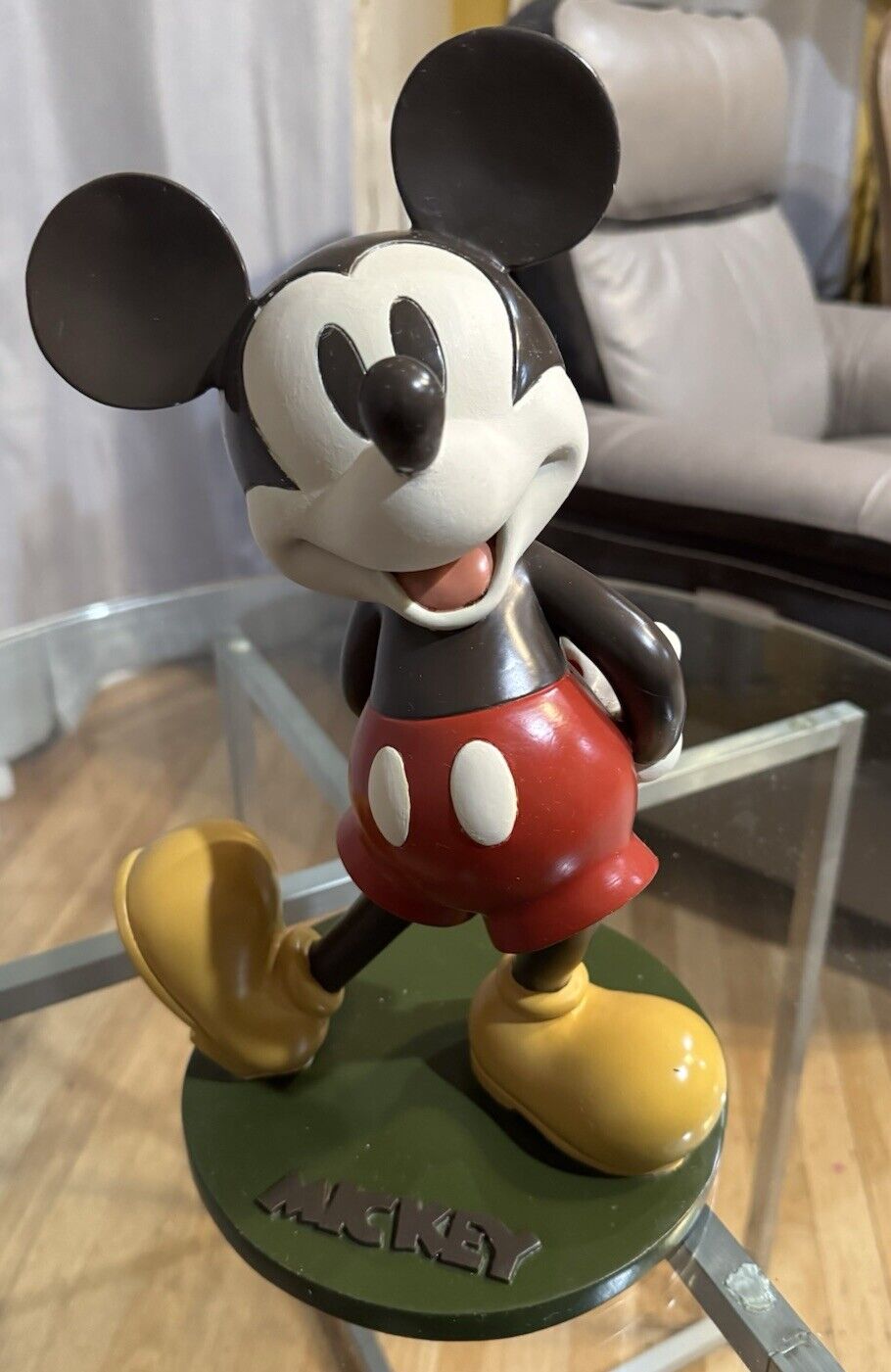 Disney Mickey Mouse Statue 12 Resin Vintage