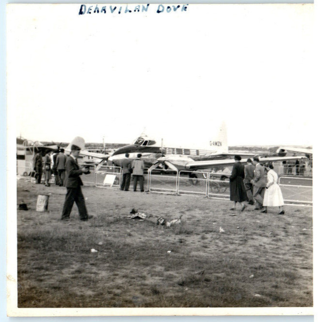 Vintage Photo 1953, de Havilland Dove at Coronation Air Show ,JNHC 3.5x3.5