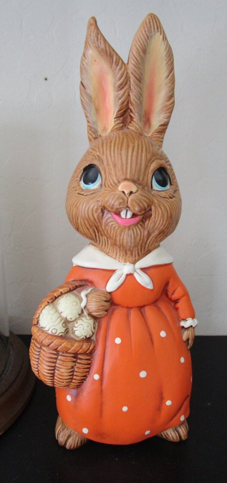 Vintage Easter Bunny Chalkware Statue Rabbit Figurine Decor Figure, 11\